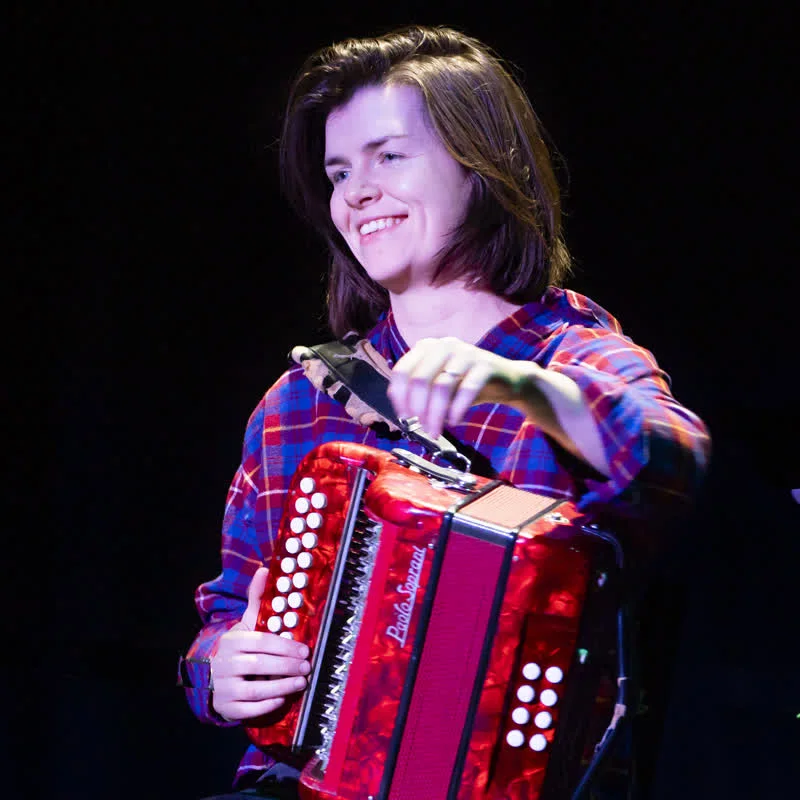 Natasha Sheehy playing her button accordion